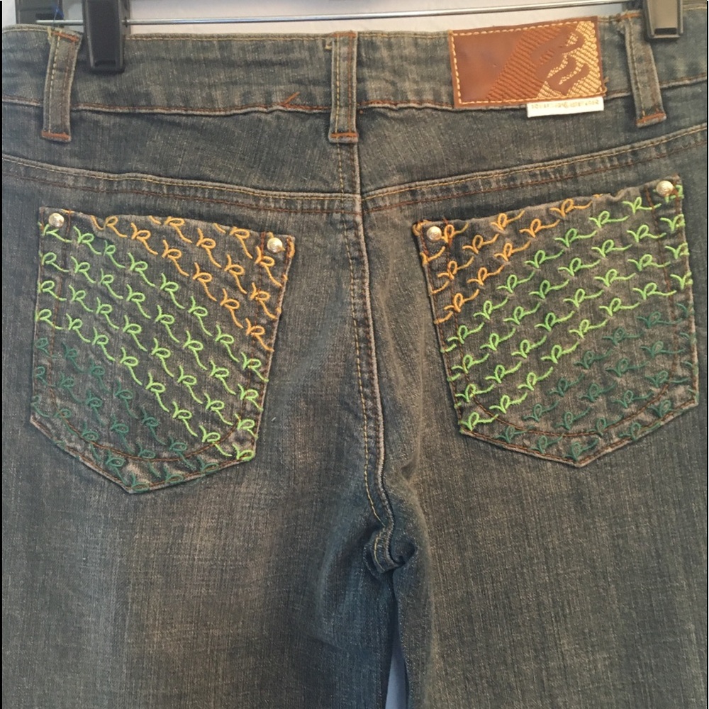Rocawear Embroidered Logo Straight Blue Jeans 3